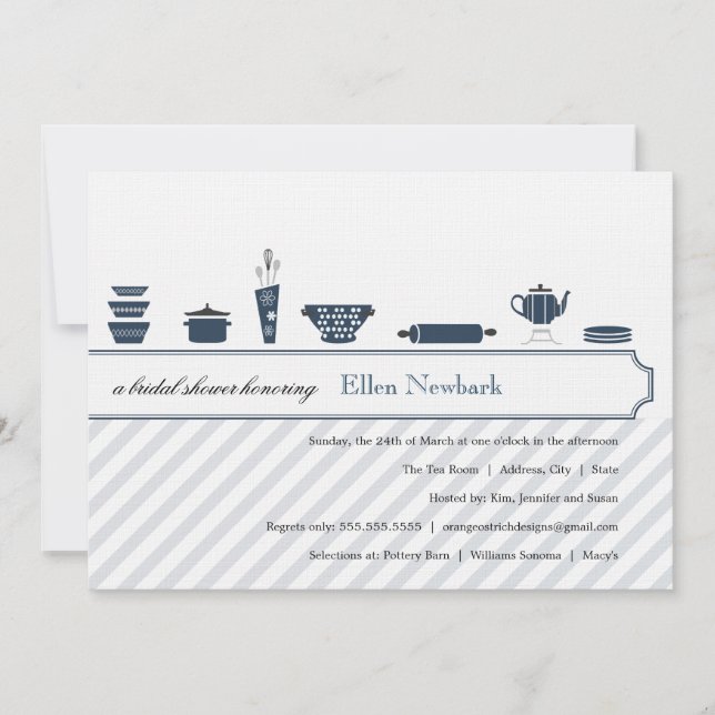 Inbjudningskort för möhippa| Plockblått (Framsida)