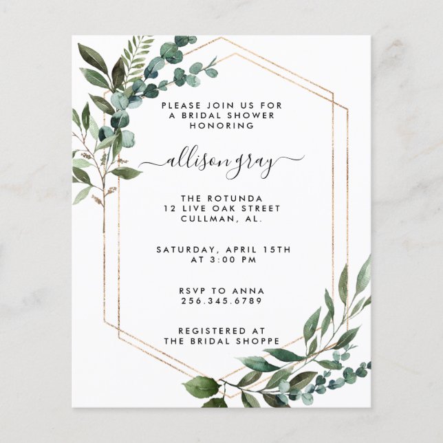 Inbjudningskort för möhippan (Framsida)