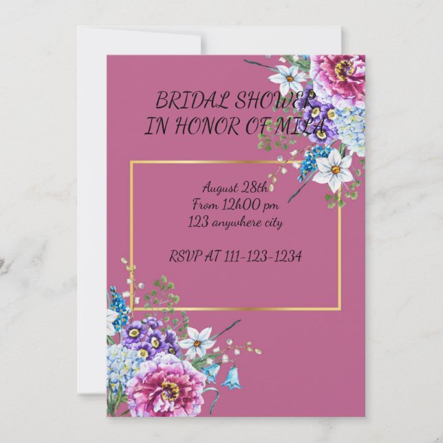 inbjudningskort för möhippan (Framsida)