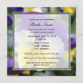 Inbjudningskort för möhippan, blå persilja