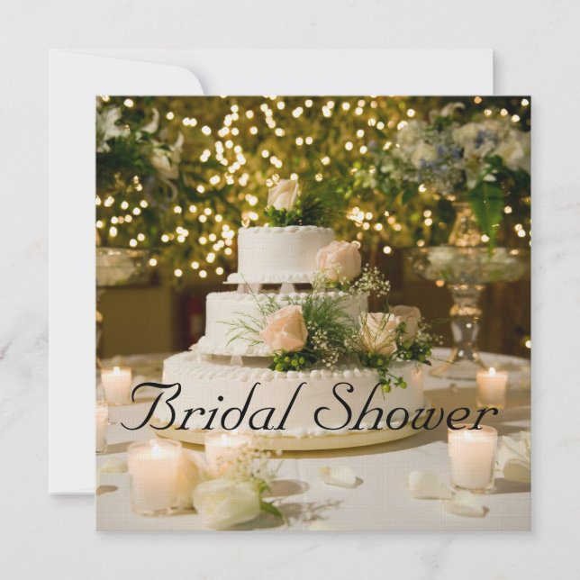 Inbjudningskort för möhippan—Bröllop Cake (Framsida)