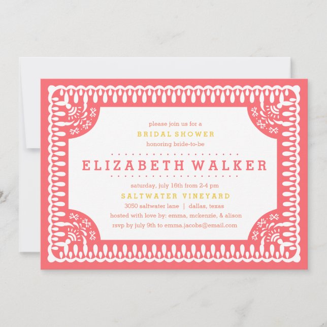 Inbjudningskort för möhippan | Fiesta Olé (Framsida)