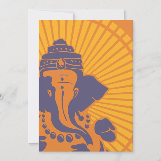Inbjudningskort för möhippan för Lord Ganesh (Framsida)