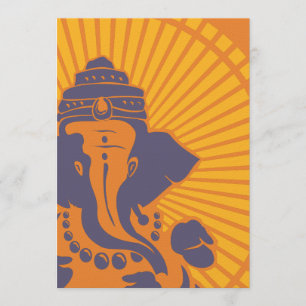 Inbjudningskort för möhippan för Lord Ganesh