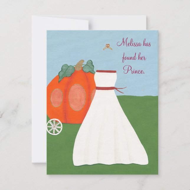 Inbjudningskort för möhippan för Princess Pumpa (Framsida)