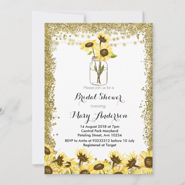 Inbjudningskort för möhippan för sommarMasonburk (Framsida)