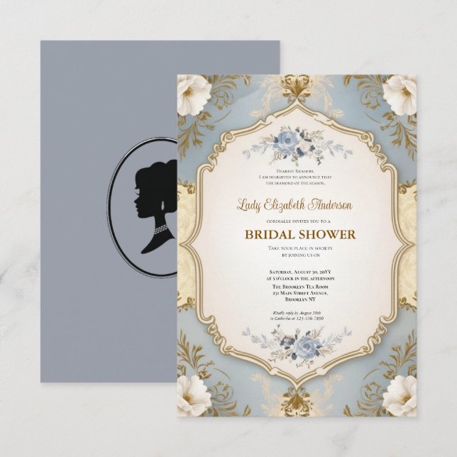 inbjudningskort för möhippan,fransk party (Fram/baksida)