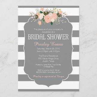 Inbjudningskort för möhippan, grått rand persiko-b