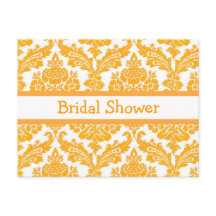 inbjudningskort för möhippan, gult i elegant