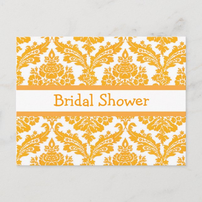 inbjudningskort för möhippan, gult i elegant (Framsida)