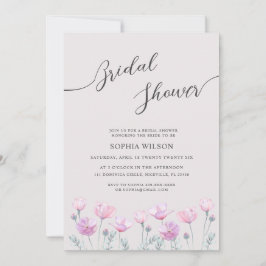 Inbjudningskort för möhippan känsliga blommor.