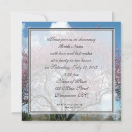 inbjudningskort för möhippan, körsbärsblommande tr