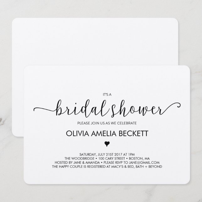 inbjudningskort för möhippan - Kraft (Fram/baksida)