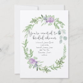 Inbjudningskort för möhippan lavender och greenery