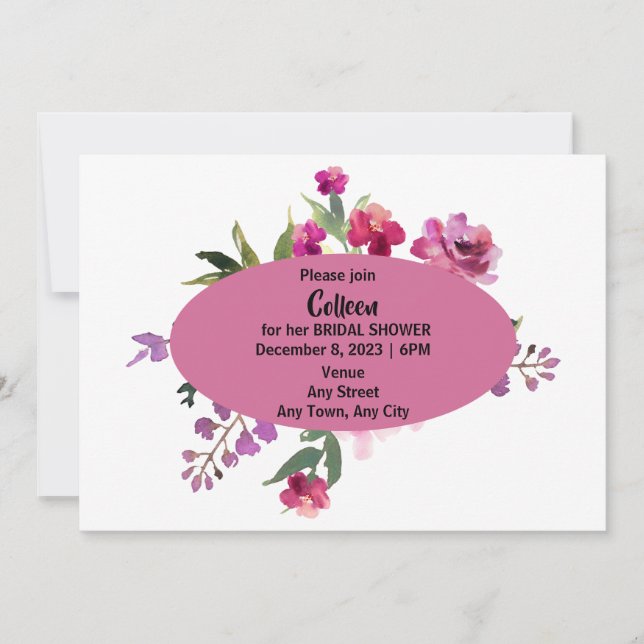 Inbjudningskort för möhippan med redigerbar text (Framsida)