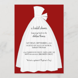 Inbjudningskort för möhippan {Red}