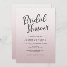 INBJUDNINGSKORT FÖR MÖHIPPAN - ROSA GLITTER