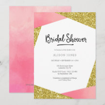 Inbjudningskort för möhippan | Rosa och glitter