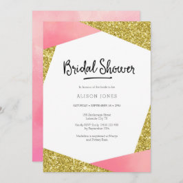 Inbjudningskort för möhippan | Rosa och glitter