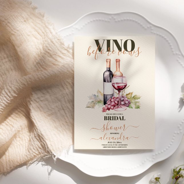Inbjudningskort för möhippan RoseGold Vino före Vo (Skapare uppladdad)