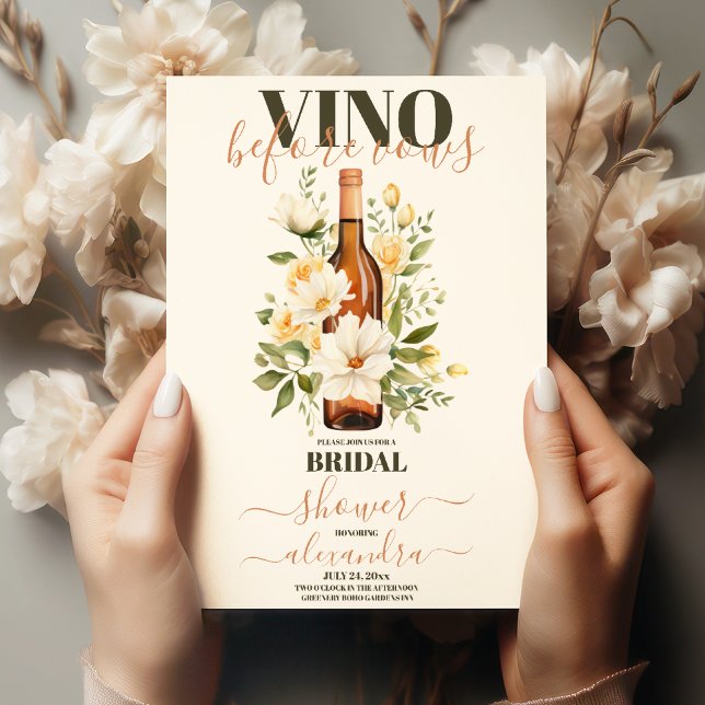 Inbjudningskort för möhippan RoseGold Vino före Vo (Skapare uppladdad)
