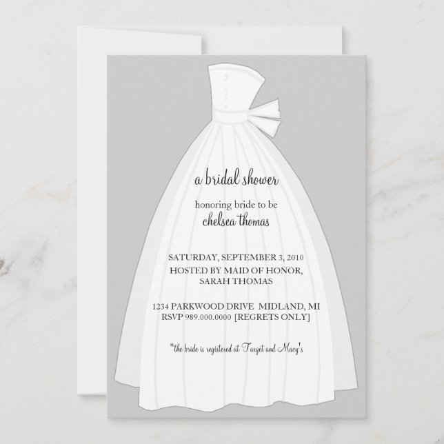 Inbjudningskort för möhippan {Silver} (Framsida)