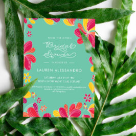 Inbjudningskort för möhippan, tropisk, hawaiisk, L