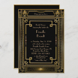 Inbjudningskort för möhippan,underbar Gatsby metal