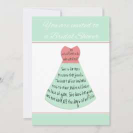 Inbjudningskort för möhippan-verbs utmärkta fru