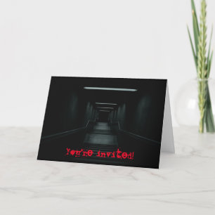 Inbjudningskort för mörk Stair Halloween