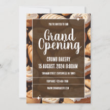 Inbjudningskort för öppning av bakverk