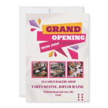 Inbjudningskort för öppning av bakverk