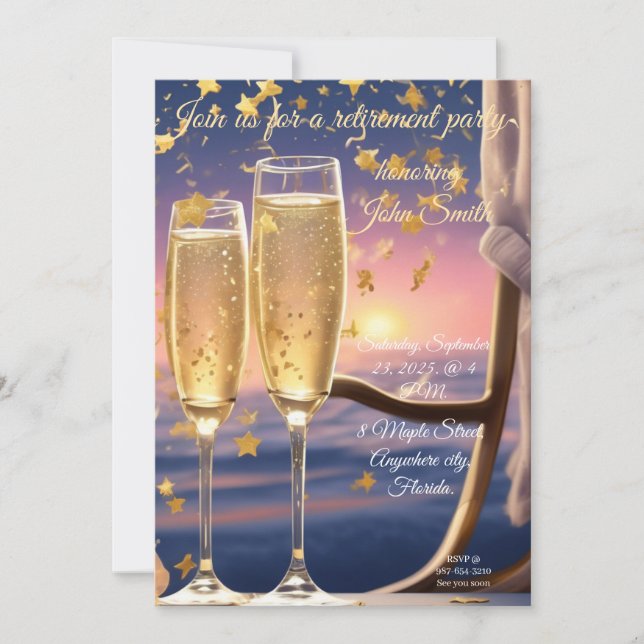 Inbjudningskort för Pension-part (Framsida)