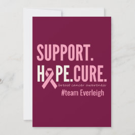 Inbjudningskort för personlig av bröstcancer Anpas