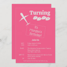 Inbjudningskort för Personlig av flygplan, födelse