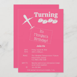 Inbjudningskort för Personlig av flygplan, födelse