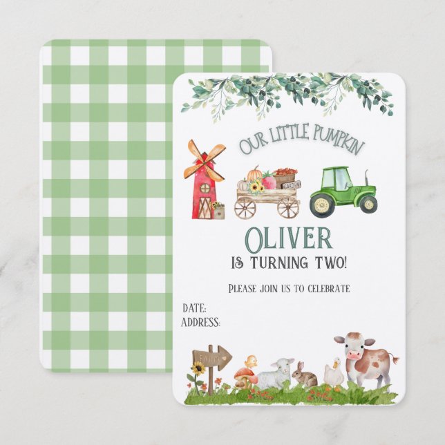 Inbjudningskort för personligens servergruppsfödel (Fram/baksida)