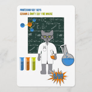 Inbjudningskort för professor Cat
