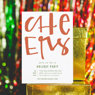 Inbjudningskort för Red Cheers Julfest