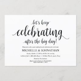 Inbjudningskort för Rustic Post Bröllop Brunch