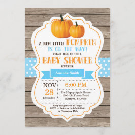 Inbjudningskort för Rustic Pumpkin Boy Baby Shower