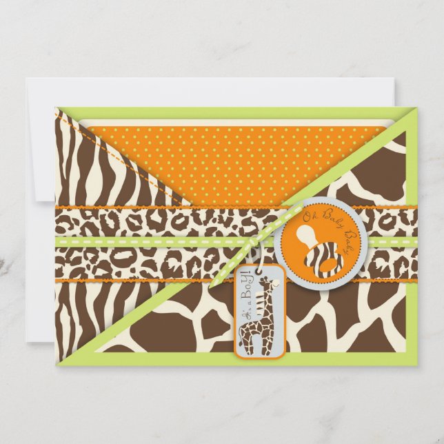 Inbjudningskort för Safari Boy LGR 2 (Framsida)