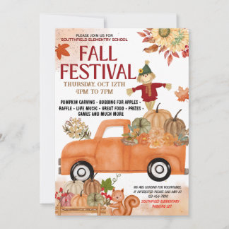Inbjudningskort för skolfestival