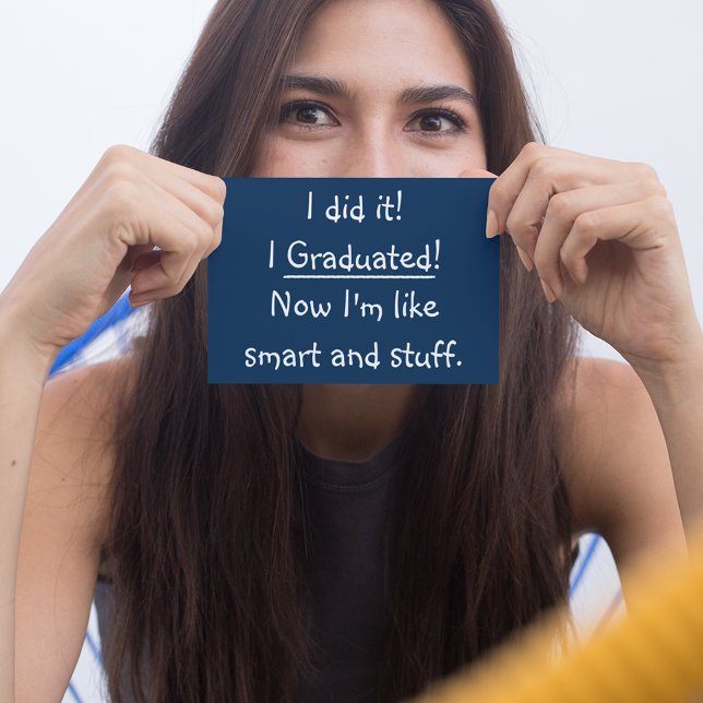 Inbjudningskort för smart Grad-funny Studentfest (Smart Grad Funny Graduation Party Invitation Card)