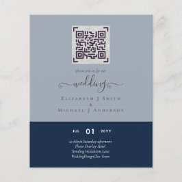 Inbjudningskort för Spara för modern QR-skanningsk Flygblad