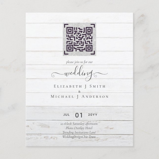 Inbjudningskort för Spara för modern QR-skanningsk Flygblad (Framsidan)