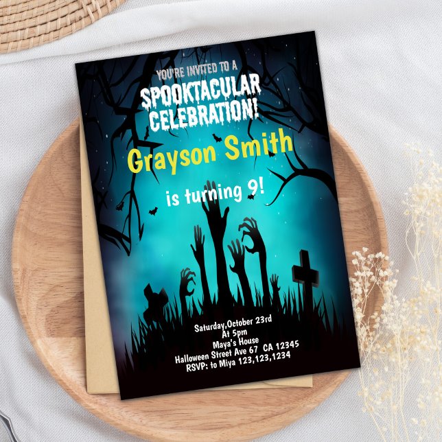 Inbjudningskort för Spooky Cute Halloween fest (Halloween Halloween Cards)