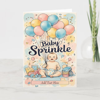 Inbjudningskort för Sprinkle-Baby i personlig