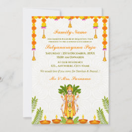 Inbjudningskort för Sri Satyanarayan Pooja