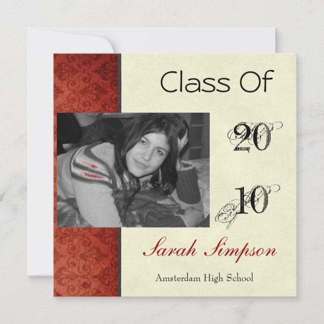 Inbjudningskort för Studenten (Framsida)